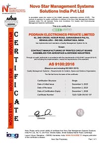 AS 9100 Certificate for aerospace and defence manufacturing